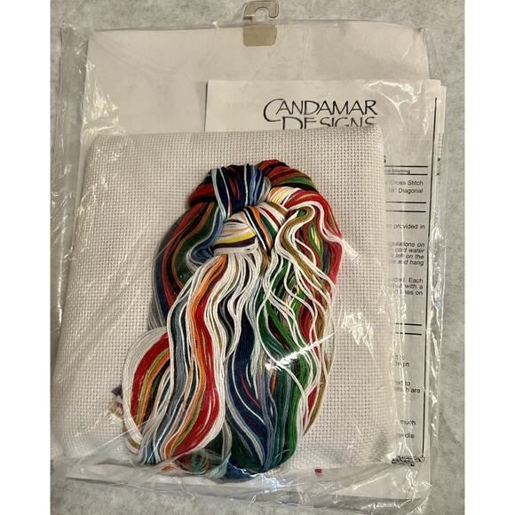 Candamar Designs #51321 CROSS STITCH Kit Snowman Family Christmas Stocking NIP - Picture 4 of 4